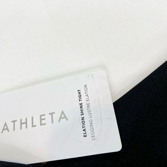 Athleta Legging Womens Medium Black Lustre Elation Shine Tight High Rise New - Picture 6 of 11